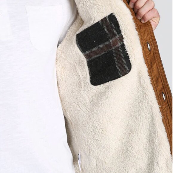 Jachs New York Men's Sherpa Lined Wool Blend Shirt Jacket Size L - Picture 11 of 11